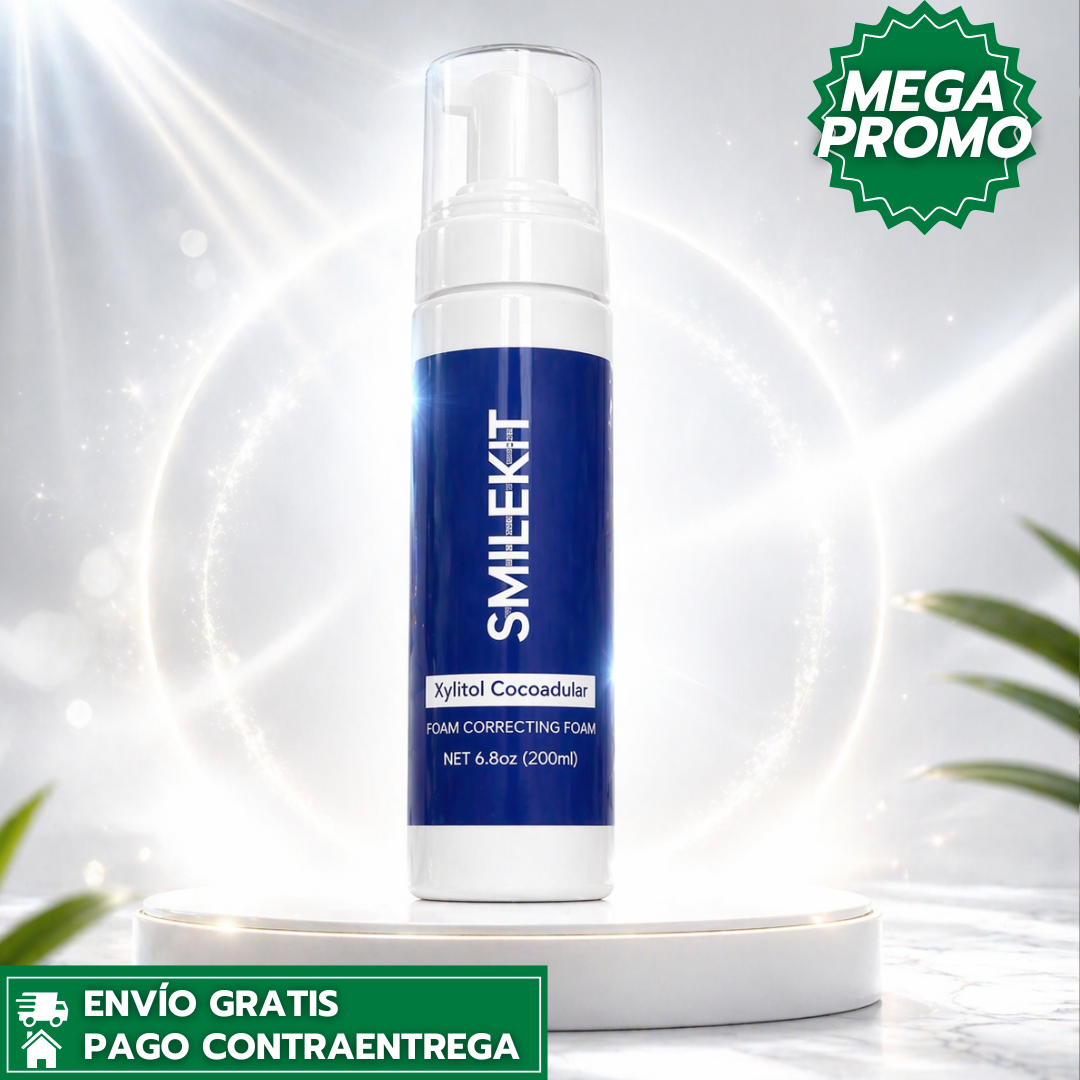 SmileKit: Espuma Dental Blanqueadora que Neutraliza Tonos Amarillos, y Realza el Blanco Natural de tu Sonrisa desde el Primer Uso